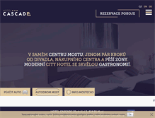 Tablet Screenshot of hotel-cascade.cz
